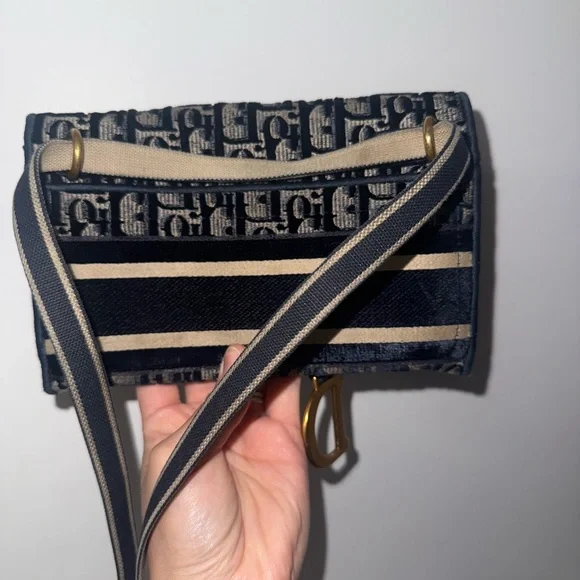 Christian Dior Navy and Cream Monogram belt bag 100% Authentic - Picture 3 of 10